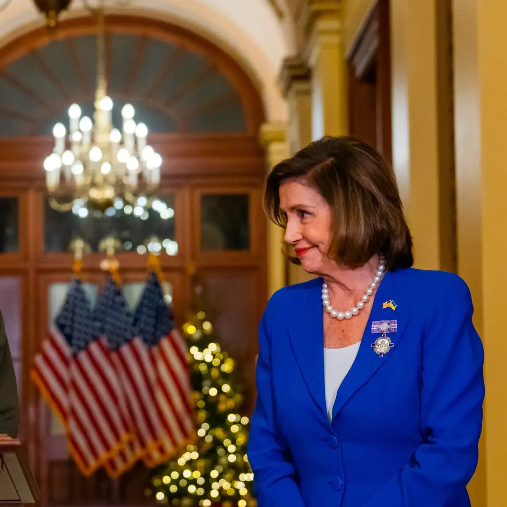 Nancy Pelosi at a 2022 press conference in the U.S. Capitol